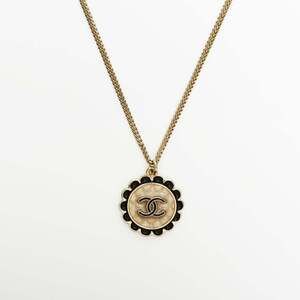 CHANEL C24B 2024 Coco Mark Camellia Necklace Gold WS23344